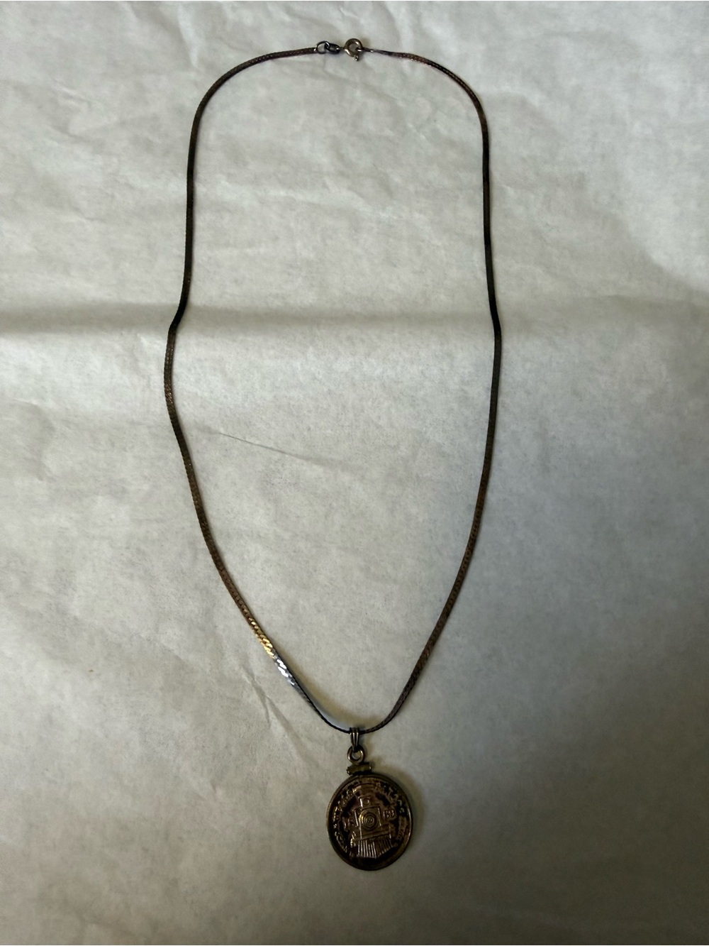 Gold-Tone Medallion Pendant Necklace - Classic Gold